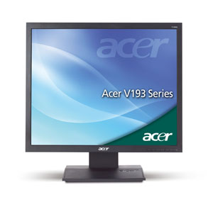 19" LCD TFT Acer  V193AB 300cd, 5ms, 160/160, 5ms, 300 cd/m2 , 10000:1, TCO'03