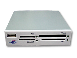 MATCH Tech. USB Card Reader 23 in 1 in 3.5" bay, CR207, USB2.0, 0.5m USB internal cable, RTL