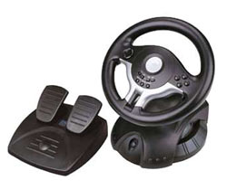 Руль+педали Gembird RACEFORCE USB вибр. 4кн. жд-к. трансм.