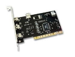 Контроллер IEEE 1394 PCI Controller, 3 Ext.+1 Int., VIA6306, w/1.5m cable 6P-4P, MATCH Tech.