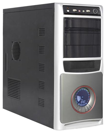 Корпус SuperPower MUSTIFF M609-CA/LCD 400W 2xSATA/6PIN 12см FAN Black