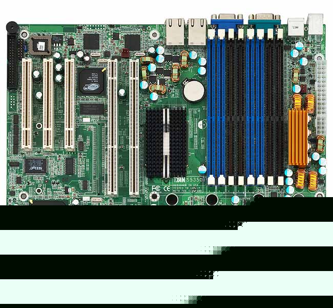 MB Dual Xeon Tyan S5350G2NR Tiger i7320, ATX, 6DDR333 or 8DDR266, PCIE+SODIMM, 2GbLan, 2SATA Raid, V