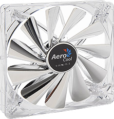 Вентилятор AeroCool Silver Lightning LED Fan -140mm, 140x140x25mm, 1000rpm, 19,6dBA, Air Flow: 54,7