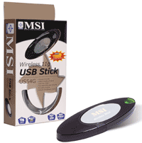 Адаптер Wi-Fi Microstar US54G USB MSI Wireless 11G , 2.4GHz, 54Mbps, IEEE 802.11g/11b, 64/128bit WEP