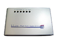 MATCH Tech. USB Card Reader 15 in 1 External, CR203, Silver USB2.0, 0.8m USB Extension Line, RTL
