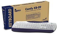 Клавиатура Genius KB09 PS/2 с подставкой для запястий
